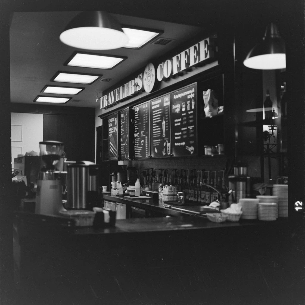 Quiet counter inside a Toronto optical shop