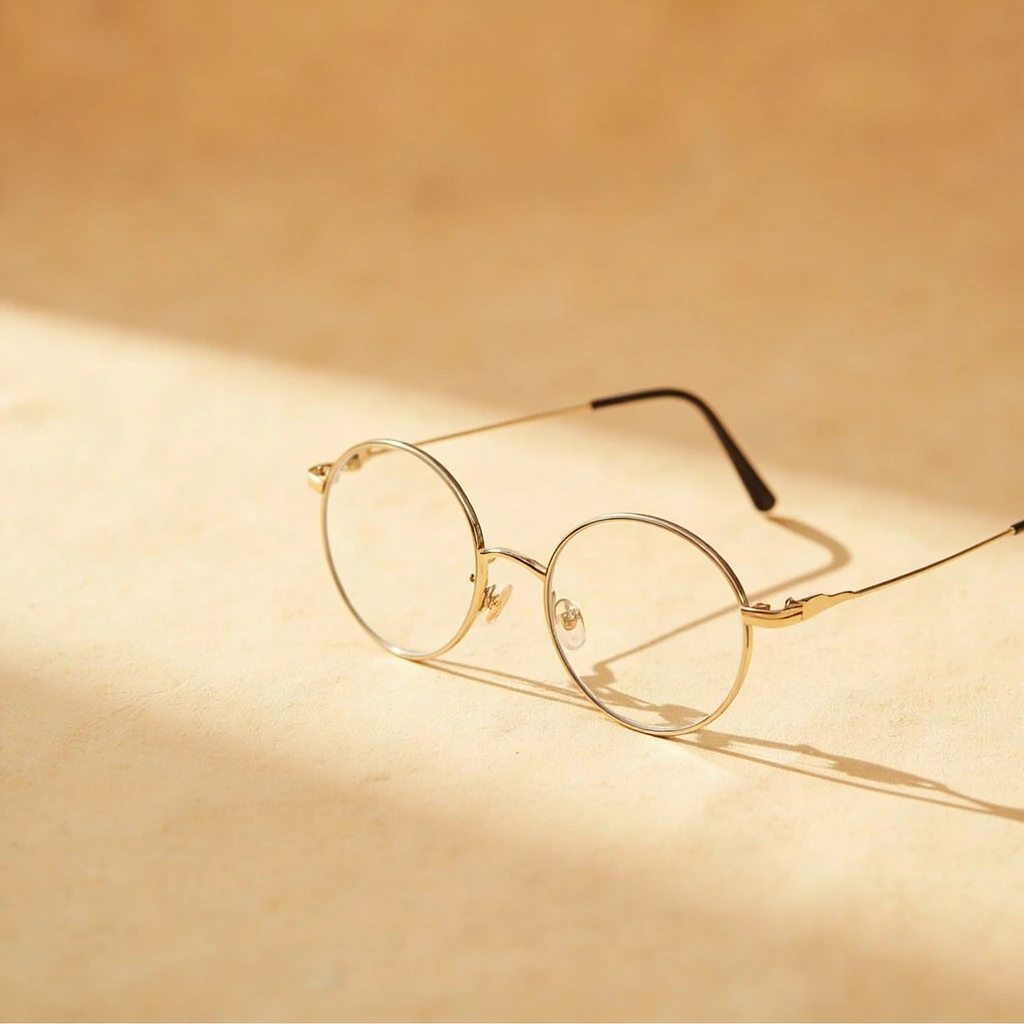 The Rhee in Brushed Gold — thin metal round