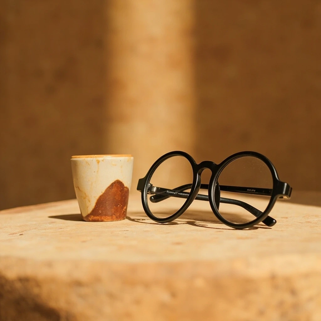 The Voss in Matte Onyx — oversized round